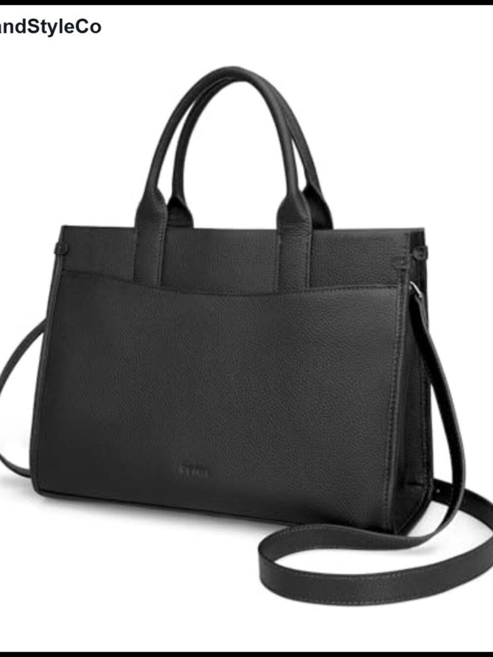 Genuine Leather Satchel Crossbody Tote Bag with Zipper Adjustable Strap